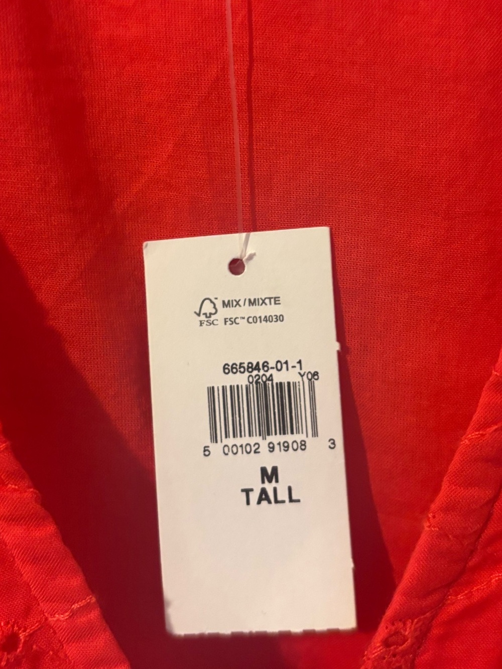 GAP Eyelet Mini Wrap Dress in Tomato Red - Picture 9 of 9